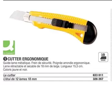 Q-Connect - Cutter Ergonomique offre sur Hyperburo