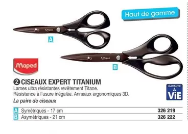 Maped - Ciseaux Expert Titanium offre sur Hyperburo