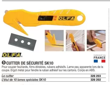 Olfa - Cutter De Sécurité SK10 offre sur Hyperburo