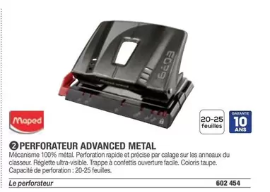 Maped - Perforateur Advanced Metal offre sur Hyperburo