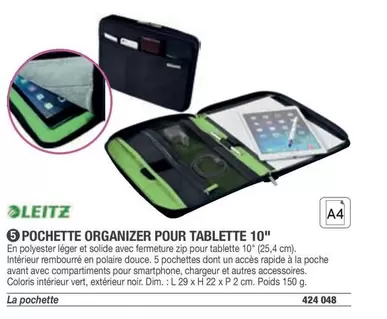 Leitz - Pochette Organizer Pour Tablette 10" offre sur Hyperburo