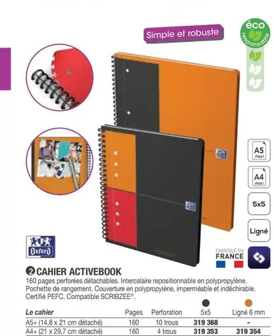 Oxford - Cahier Activebook offre sur Hyperburo