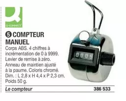 Q-Connect - Compteur Manuel offre sur Hyperburo