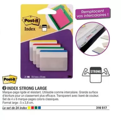 Post-It - Index Strong Large offre sur Hyperburo