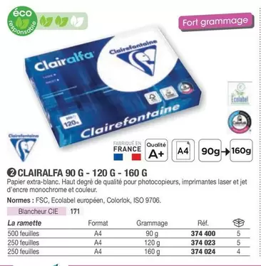 Clairefontaine - Clairalfa  offre sur Hyperburo