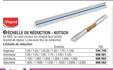 Maped - Échelle De Réduction - Kutsch offre sur Hyperburo