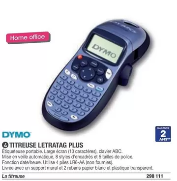 Dymo - Titreuse Letratag Plus offre sur Hyperburo