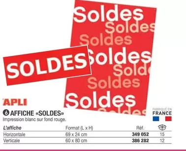 Apli - Affiche Soldes offre sur Hyperburo