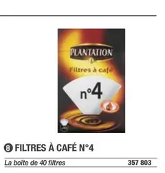 Plantation - Filtres À Café N°4 offre sur Hyperburo