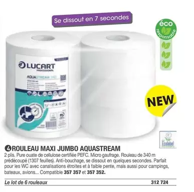 Lucart - Rouleau Maxi Jumbo Aquatream offre sur Hyperburo