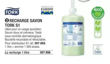 Tork - Recharge Savon S1 offre sur Hyperburo