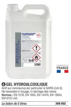 Gel Hydroalcoolique offre sur Hyperburo