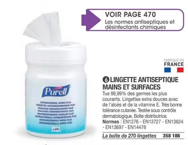 Purrell - Lingette Antiseptique Mains Et Surfaces offre sur Hyperburo