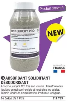 Absorbant Solidifiant Désodorisant offre sur Hyperburo