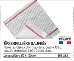 Serpillière Gaufrée offre sur Hyperburo