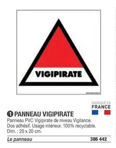 Panneau Vigipirate offre sur Hyperburo