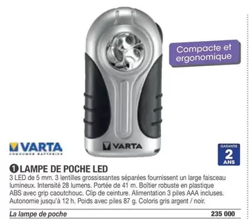 Varta - Lampe De Poche Led offre sur Hyperburo