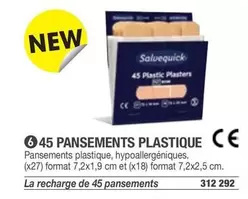 Salvequick - 45 Pansements Plastique offre sur Hyperburo