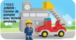 Playmobil - Junior Camion De Pompier Avec Échelle Pivotante offre sur Playmobil