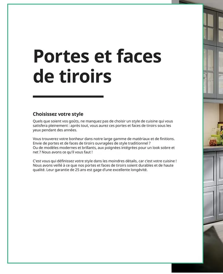 Portes Et Faces De Tiroirs  offre sur IKEA