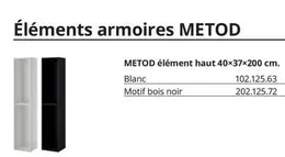 Metrod Élément Haut 40×37×200 Cm offre sur IKEA