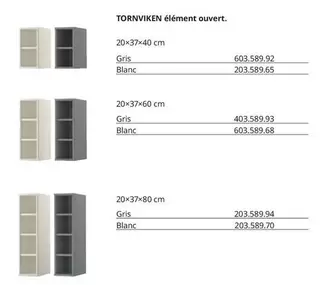 Tornviken Élément Ouvert offre sur IKEA