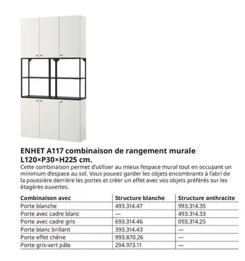 Enhet A117 Combinaison De Rangement Murale  offre sur IKEA