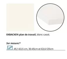 Ekbacken Plan De Travail offre sur IKEA