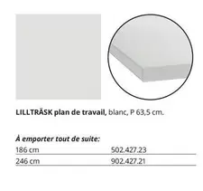 Lillträsk Plan De Travail offre sur IKEA