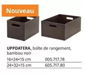 Uppdatera, Boîte De Rangement, Bambou Noir offre sur IKEA