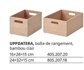 Uppdatera, Boîte De Rangement, Bambou Clair   offre sur IKEA