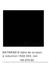 Ikea - Matmássi G Table De Cuisson À Induction offre sur IKEA