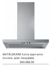 Matälskare Hotte Aspirante Murale, Acier Inoxydable offre sur IKEA