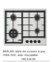 Ikea - Skrälan Table De Cuisson À Gaz offre sur IKEA