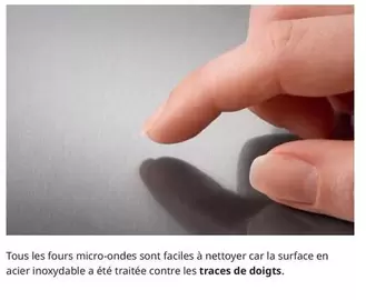 Tous Les Fours Micro-ondes Sont Faciles À Nettoyer Car La Surface En Acier Inoxydable A Été Traitée Contre Les Traces De Doigts offre sur IKEA