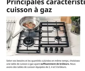 Principales Caracteristi Cuisson À Gaz offre sur IKEA