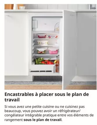 Encastrables À Placer Sous Le Plan De Travail offre sur IKEA