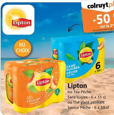 lipton - ice tea pêche sans sucres