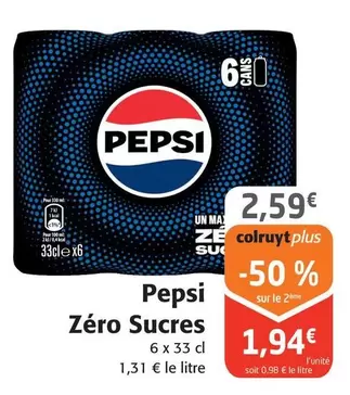 pepsi -  zéro sucres