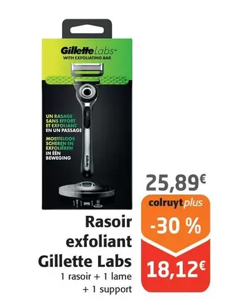 Gillette - Rasoir Exfoliant Labs