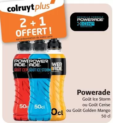 Powerade - Goût Ice Storm Ou Goût Cerise Ou Goût Golden Mango 50Cl