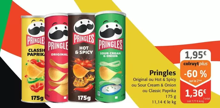 Pringles - Original, Hot & Spray, Sour Cream & Onion, Classic Paprika : Promotions et saveurs variées à découvrir !