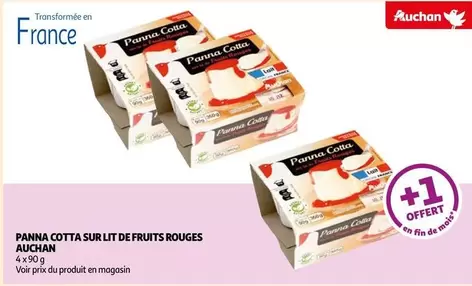 Auchan - Panna Cotta Sur Lit De Fruits Rouges