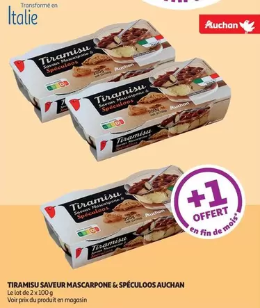 Auchan - Tiramisu Saveur Mascarpone & Speculoos