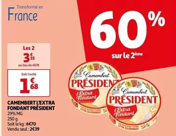 Président - Camembert L'Extra Fondant