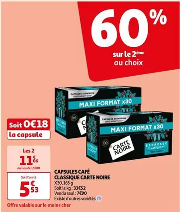 Carte Noire - Capsules Café Classique