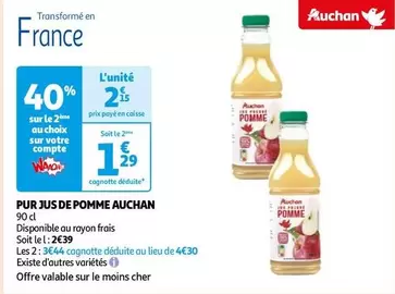 Auchan - Pur Jus De Pomme