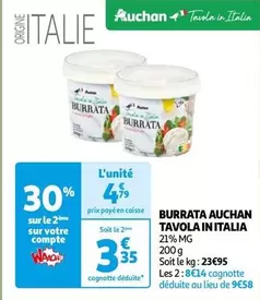 Auchan - Burrata tavola in Italia