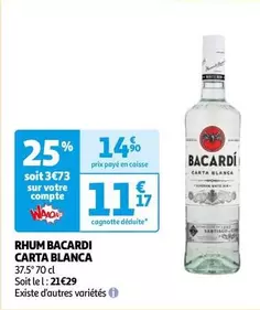 Bacardi - Rhum Carta Blanca