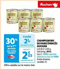 Auchan - Champignons De Paris Émincés